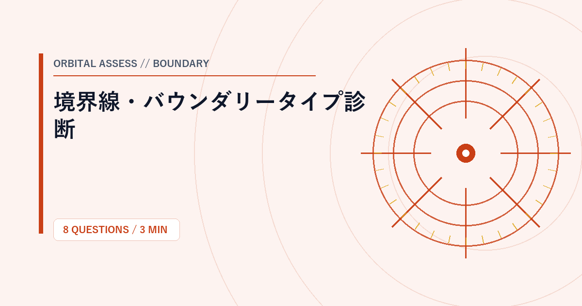 境界線・バウンダリータイプ診断