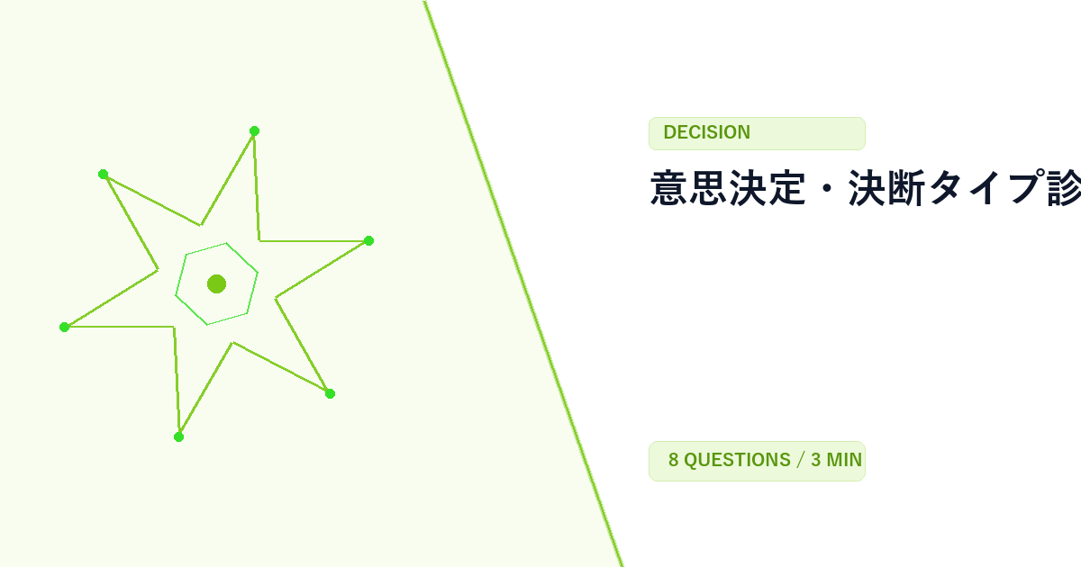 意思決定・決断タイプ診断