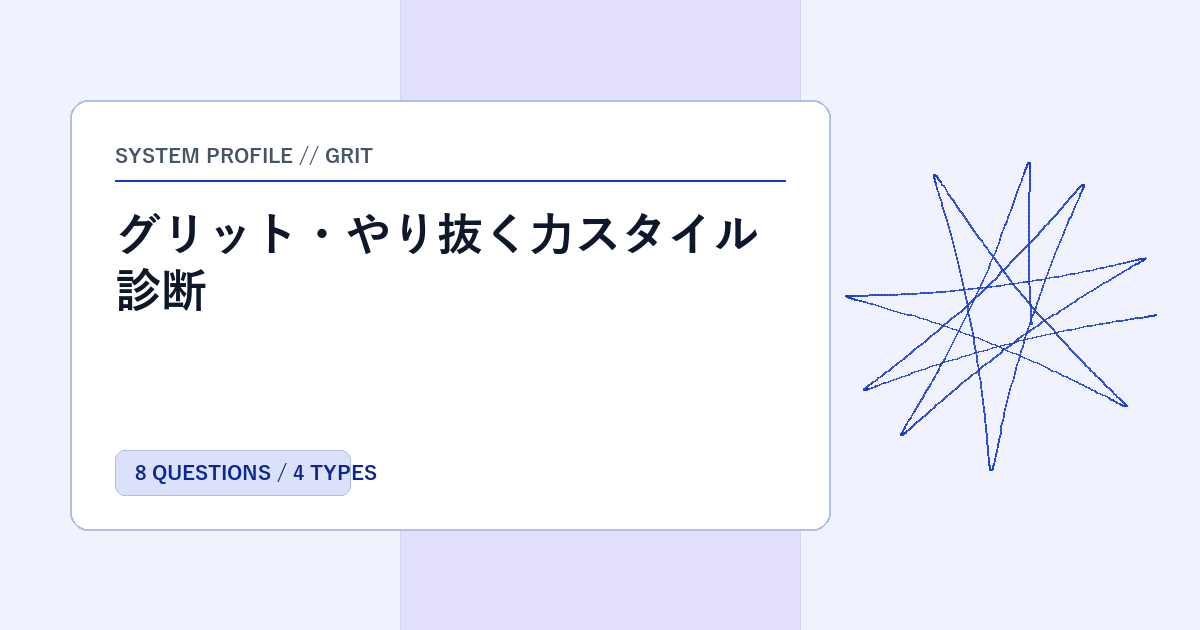 グリット・やり抜く力スタイル診断