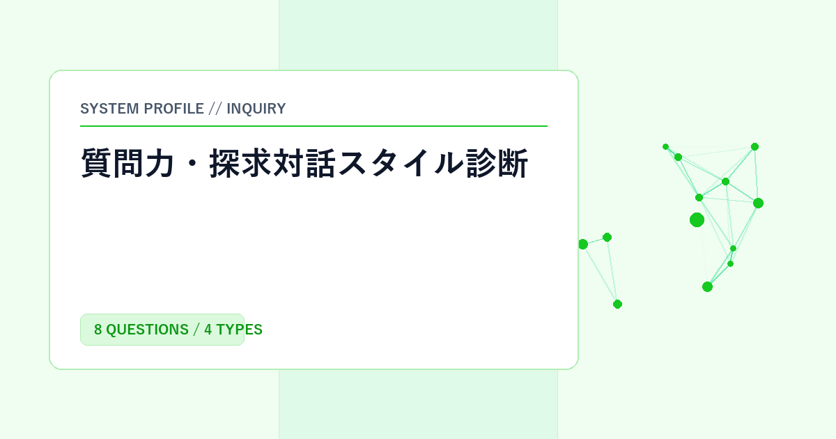 質問力・探求対話スタイル診断