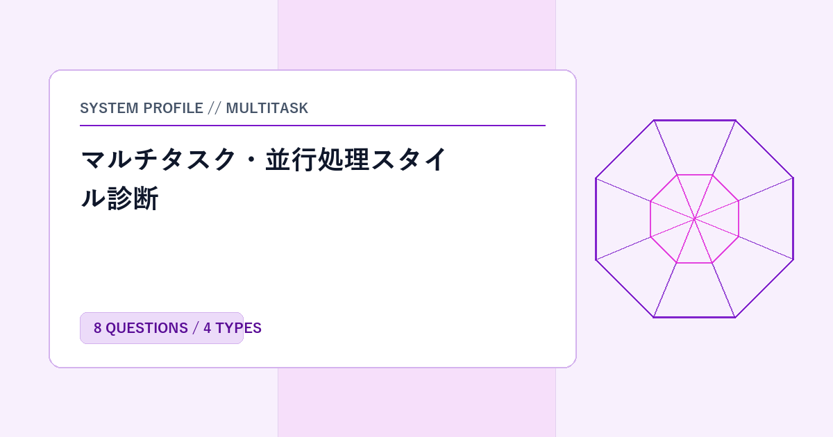 マルチタスク・並行処理スタイル診断
