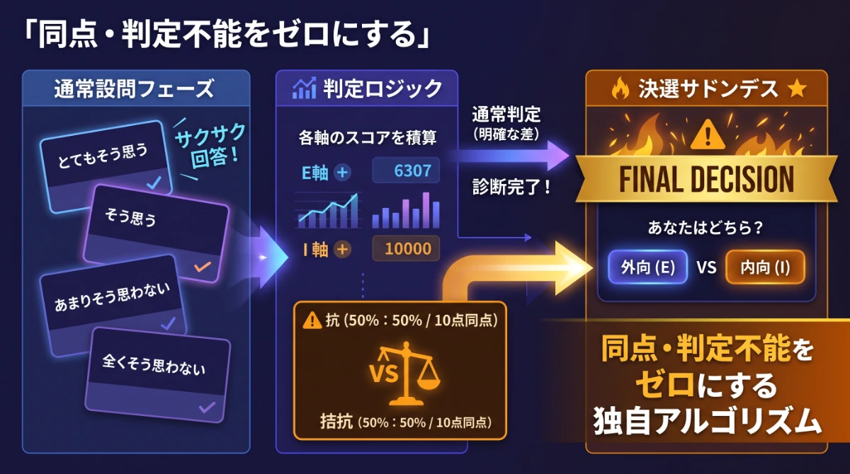 決選設問サドンデス分岐フロー