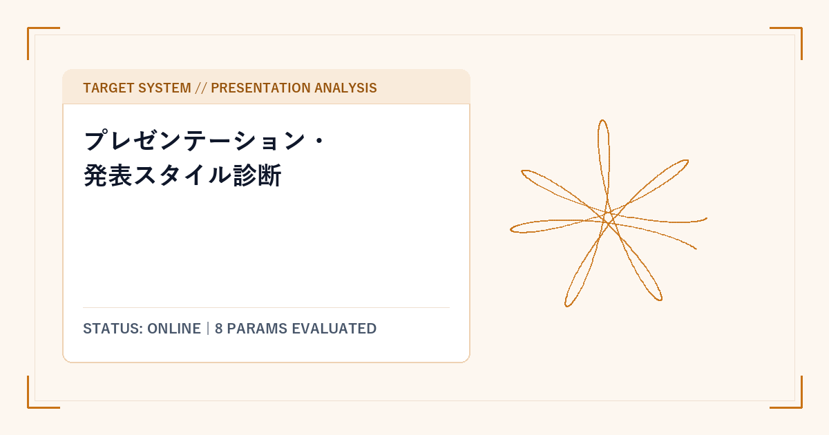 プレゼンテーション・発表スタイル診断