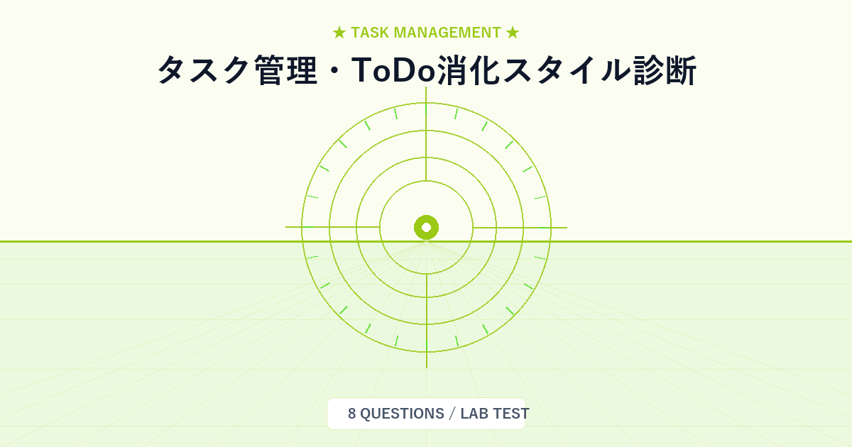タスク管理・ToDo消化スタイル診断