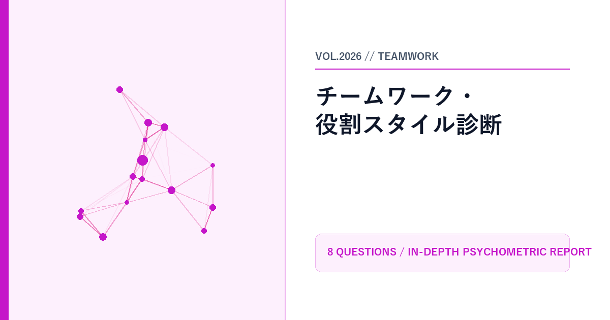 チームワーク・役割スタイル診断